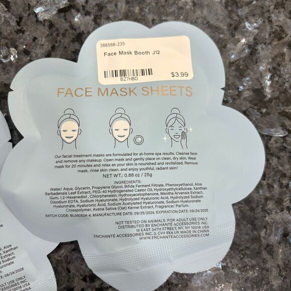 Lot of 10 La Soie Flower Sheet Masks – Assorted Scents New - Picture 4 of 7